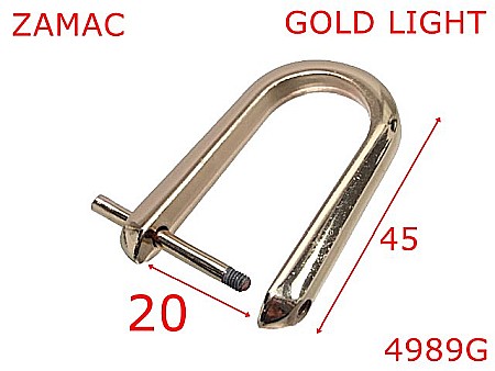 Inele D - 4989G/Inel D demontabil pentru posete si genti-20-mm-zamac--gold light-2.E.2----