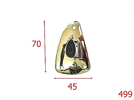Ornamente mici - 499/ORNAMENT TRIUNGHIULAR STANGA-70X45-mm---nichel-----