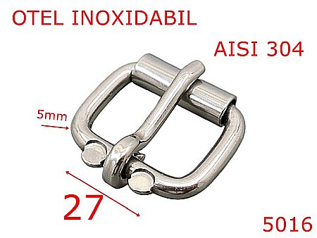Harnasament - 5016/Catarama cu rola pentru harnasament-27-mm-inox--nichel-7H1----