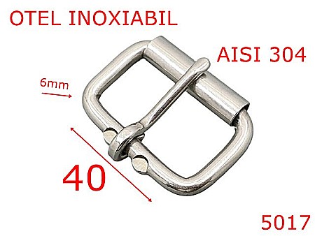 Harnasament - 5017/Catarama cu rola pentru harnasament-40-mm-inox--nichel-7H1----