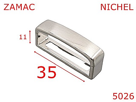Pasant pafta - 5026/Pasant metalic pafta curea pantalon-35-mm-zamac--nichel-----