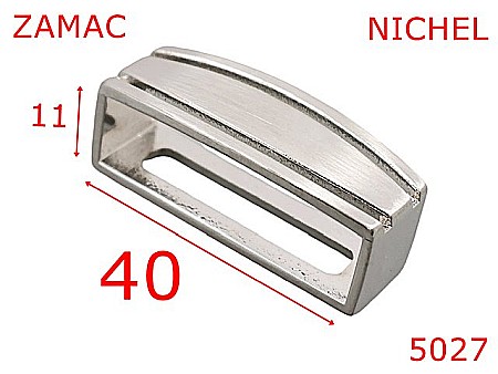 Pasant pafta - 5027/Pasant metalic pafta curea pantalon-40-mm-zamac--nichel-----