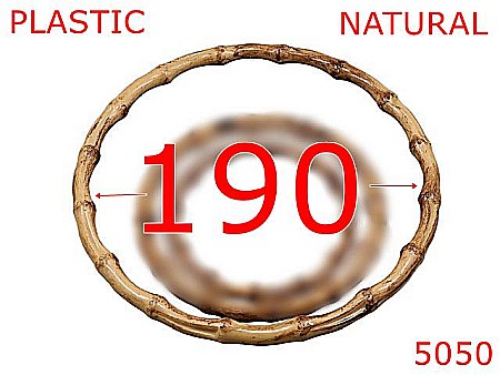 Manere - 5050/Maner plastic circular imitatie bambus-190-mm-plastic--natural-----