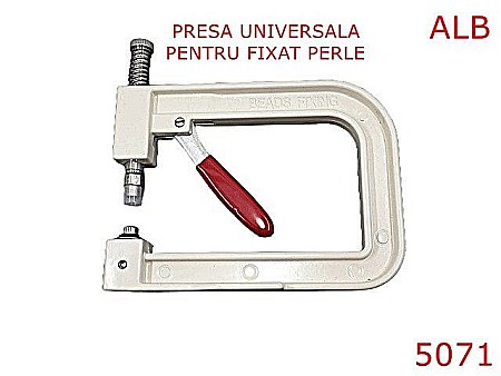 Utilaje - 5071/Presa universala pentru fixat perle ---zamac--alb-----