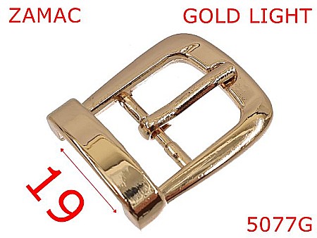 Catarame poseta - 5077G/Catarama cu punte mediana marochinarie si incaltaminte-19-mm-zamac--gold light--7L3---