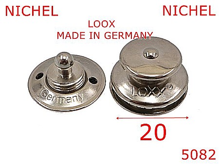 Harnasament - 5082/Inchizatoare LOXX pentru montaj piele-20-mm-inox--nichel--13E14---