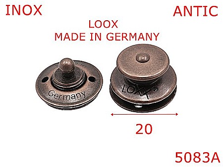 Harnasament - 5083A/Inchizatoare LOXX pentru montaj piele-20-mm-inox--antic--13E14---