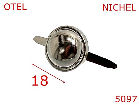 Picioruse fund - 5097/Picior bombat fund de geanta sau poseta-18-mm-otel---nichel-----