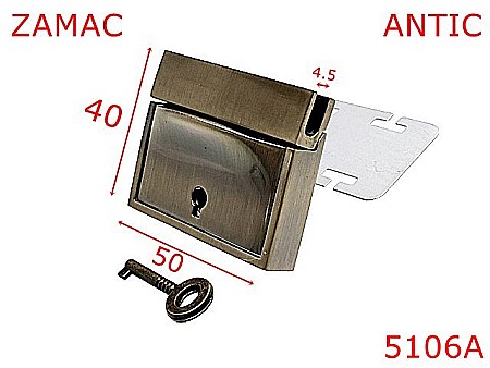 Inchizatori servieta - 5106A/Inchizatoare servieta poseta mapa marochinarie-50x40-mm-zamac--antic-----