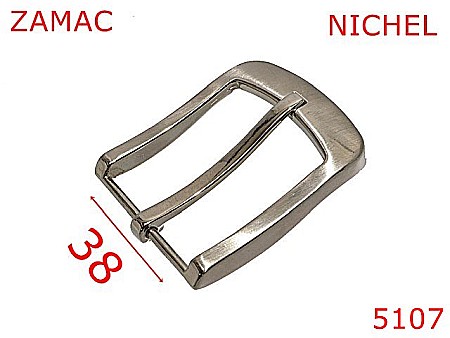 Catarame - 5107/Catarama curea pantalon-38-mm-zamac--nichel-----