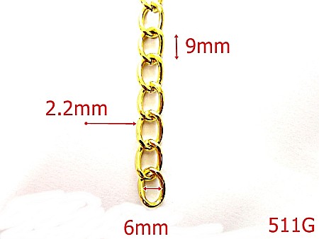 Lant poseta - 511G/LANT POSETA-6-mm---gold---7G2--O1