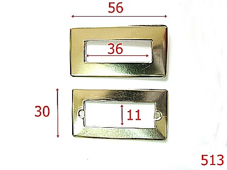 Ocheti - 513/OCHET DREPTUNGHIULAR 4 CM-36-mm---nichel---2G7--N11
