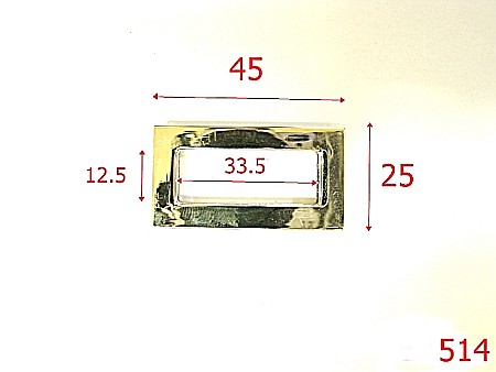 Ocheti - 514/OCHET DREPTUNGHIULAR  -33.5-mm---nichel-----A38