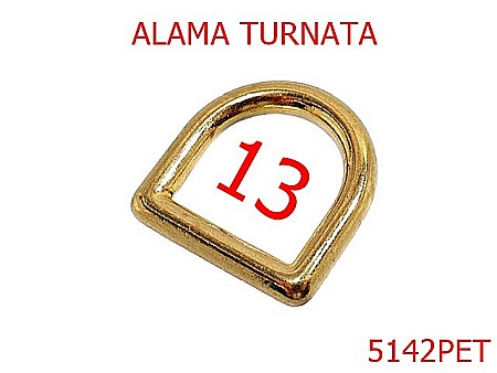 Inele D - 5142PET/Inel rezistent pentru harnasament-13-mm-alama--antic-AP23----