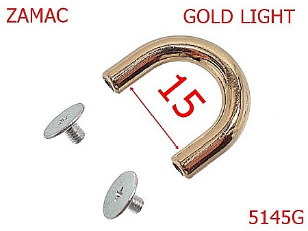 Sustinatori poseta - 5145G/Sustinator semirotund montat cu suruburi-15-mm-zamac--gold light-----