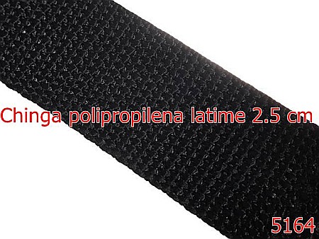 Noutati - 5164/Chinga Polipropilena 2.5 Cm-1-M-polipropilena--negru-----