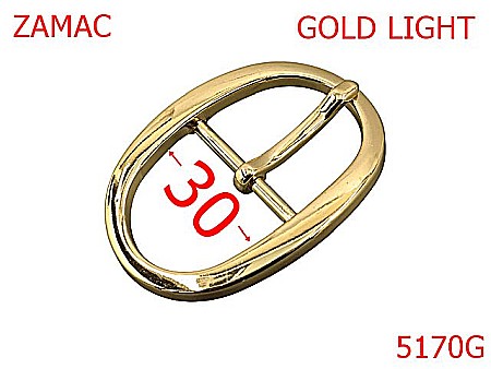 Noutati - 5170G/Catarama Ovala Pentru Dama-30-mm-zamac--gold light-----
