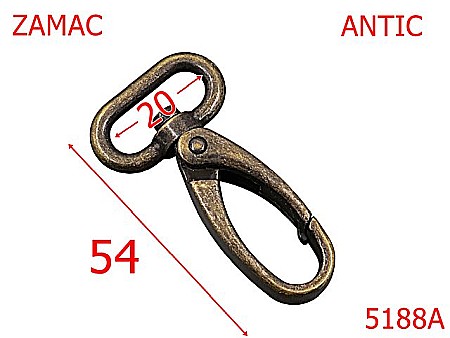 Noutati - 5188A/Carabina Marochinarie ,Pielarie-20-mm-zamac--antic-5A6----