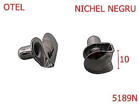 Noutati - 5189N/Carlig Bocanc  Sau Gheata-10-mm-otel--nichel negru-----