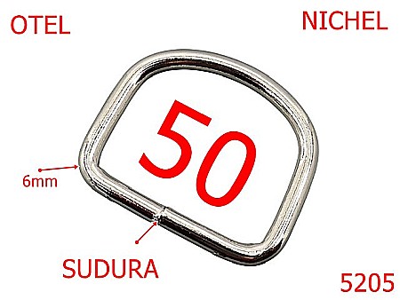 Inele sudate - 5205/Inel D Pentru Rezistenta-Sudat-50-mm-otel-6-nichel-----