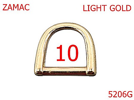 Noutati - 5206G/Inel D Pentru Marochinarie Si Incaltaminte-10-mm-zamac--gold light-----