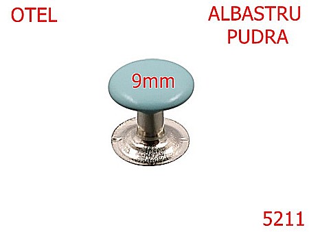 Capse rapide - 5211/Capsa Rapida Simpla Cu Capac Vopsit-9-mm-otel--albastru pudra-----