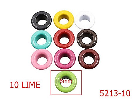 Ocheti - 5213-10/Ochet Vopsit Pentru Pielarie Si Incaltaminte-6-mm-otel--lime-----