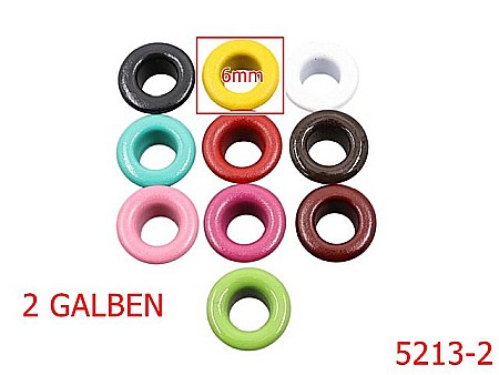Ocheti - 5213-2/Ochet Vopsit Pentru Pielarie Si Incaltaminte-6-mm-otel--galben-----