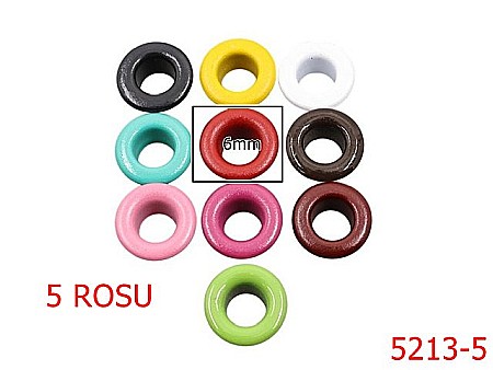 Ocheti - 5213-5/Ochet Vopsit Pentru Pielarie Si Incaltaminte-6-mm-otel--rosu-----