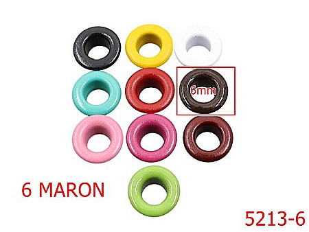 Ocheti - 5213-6/Ochet Vopsit Pentru Pielarie Si Incaltaminte-6-mm-otel--maron-----
