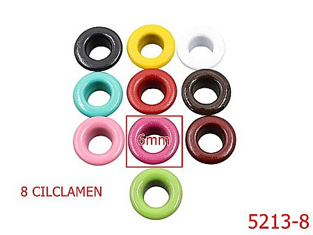Ocheti - 5213-8/Ochet Vopsit Pentru Pielarie Si Incaltaminte-6-mm-otel--ciclamen-----