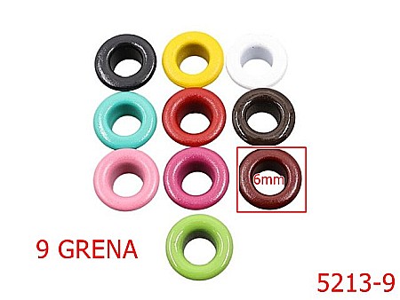 Ocheti - 5213-9/Ochet Vopsit Pentru Pielarie Si Incaltaminte-6-mm-otel--grena -----