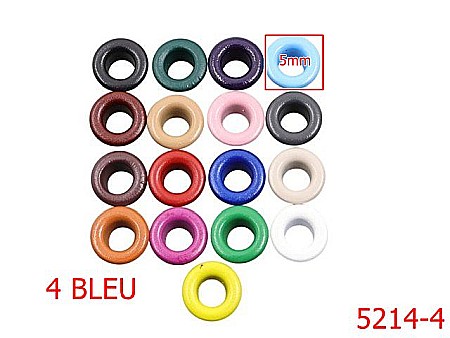 Ocheti - 5214-4/Ochet Vopsit Pentru Pielarie Si Incaltaminte-5-mm-otel--bleu-----