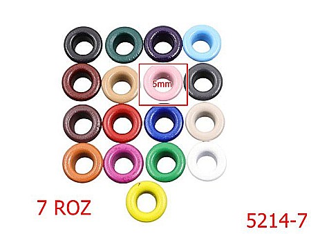 Ocheti - 5214-7/Ochet Vopsit Pentru Pielarie Si Incaltaminte-5-mm-otel--roz-----