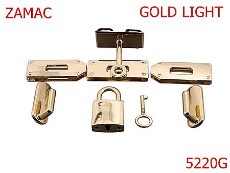 Inchizatori poseta - 5220G/Inchizatoare Poseta 7 Elemente--mm-zamac--gold light--14G13