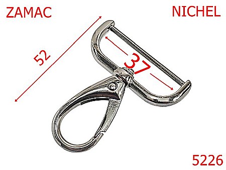 Carabine poseta - 5226/Carabina Marochinarie Posete Si Genti-37-mm-zamac--nichel--5E5-6A4----