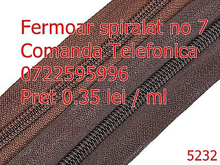 Fermoar - 5232/Fermoar Spiralat Marochinarie Incaltaminte-no 7--poliester--diferite-----