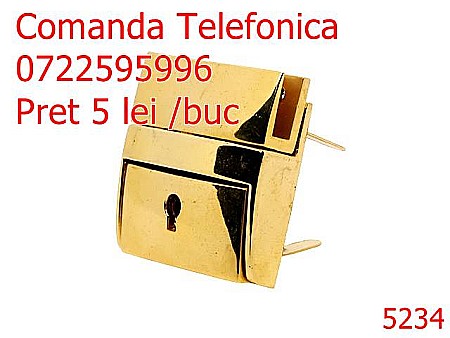 Inchizatori poseta - 5234/Inchizatoare Servieta Borseta---zamac--gold light-----
