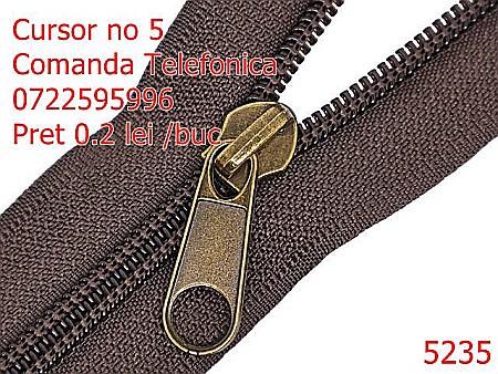 Cursori fermoar plastic - 5235/Cursor Fermoar Spiralat Marochinarie Incaltaminte-no 5--zamac--antic-----