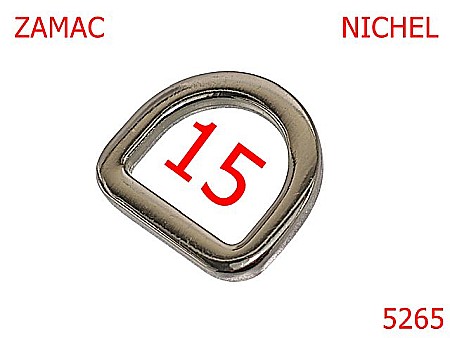 Noutati - 5265/Inel D Zamac Turnat Pentru Pielarie-15-mm-zamac--nichel-----