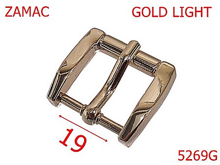 Noutati - 5269G/Catarama Cu Rola Din Zamac Pentru Marochinarie -19-mm-zamac--gold light--6i2