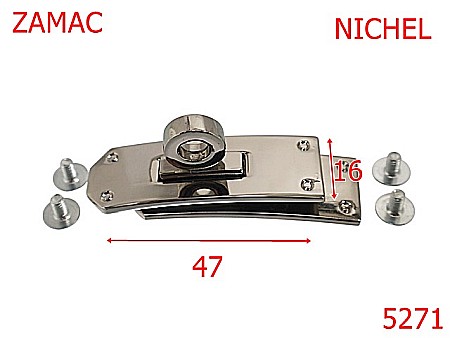 Noutati - 5271/Inchizatoare Ornamentala Incaltaminte-47X16-mm-zamac--nichel--13K3