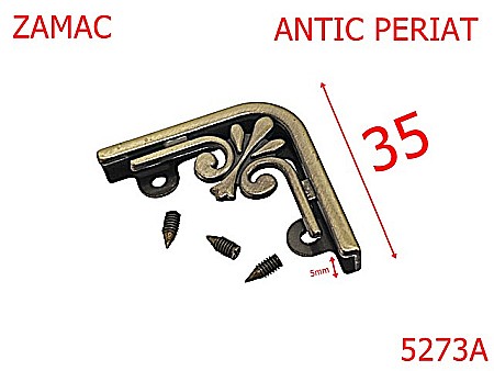 Noutati - 5273A/Coltar Pentru Mape ,Pielarie,Cataloage-35-mm-zamac--antic periat-----