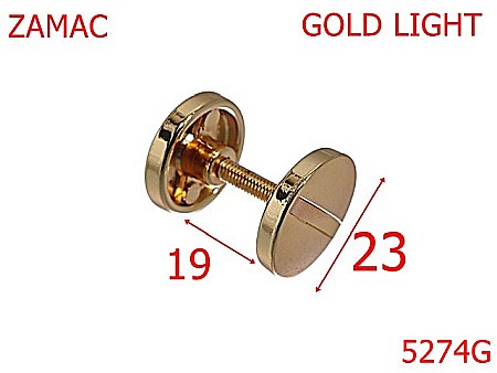 Noutati - 5274G/Gantera Ornamentala Pentru Marochinarie Si Incaltaminte-19-mm-zamac--gold light-----