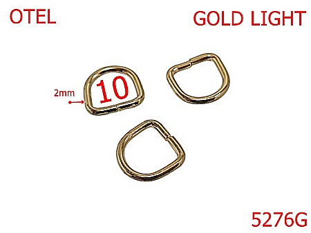 Noutati - 5276G/Inel D Pentru Articole Mici Marochinarie -10-mm-otel-2-gold light-6A4----
