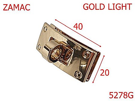 Noutati - 5278G/Inchizatoare Ornamentala Incaltaminte-40X20-mm-zamac--gold light-14J6--14K7