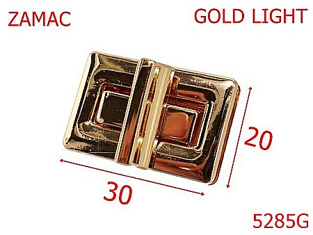 Noutati - 5285G/Inchizatoare Prin Capac Pentru Posete-30X20-mm-zamac--gold light-14J2-13J4----