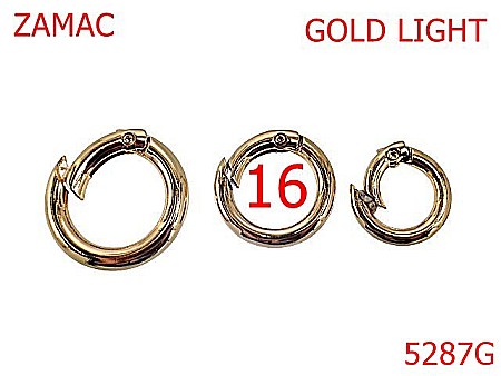 Noutati - 5287G/Inel Carabina Pentru Genti Si Posete-16-mm-zamac--gold light-23E8