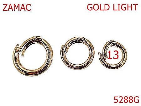 Noutati - 5288G/Inel Carabina Pentru Genti Si Posete-13-mm-zamac--gold light--23E8