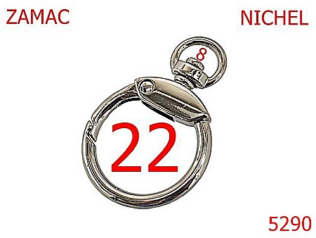 Noutati - 5290/Carabina Inel Rotund Pentru Posete Si Genti-22-mm-zamac--nichel--23e2